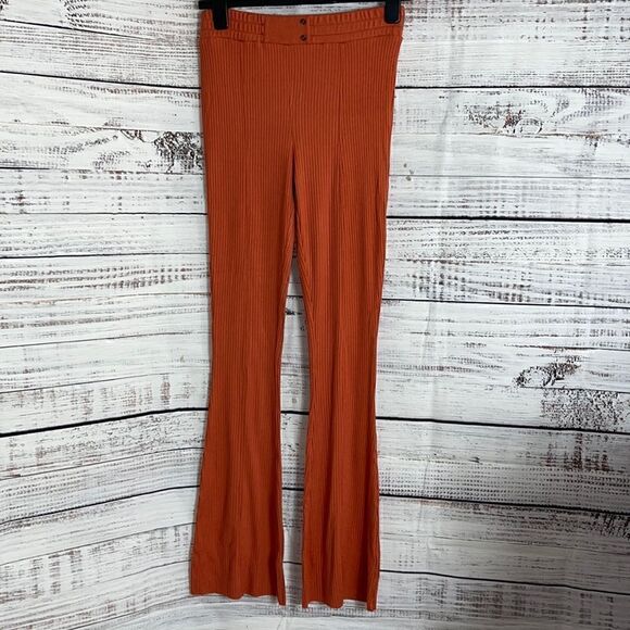Urban outfitters Pants Womens Medium Cozy ripped flare Wide Leg 90s Y2K Pull On - Picture 7 of 9